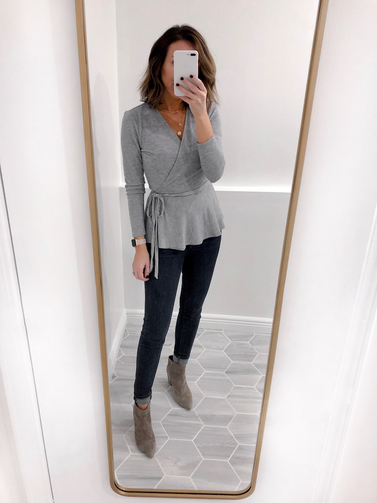 Ann taylor loft wrap top outlet