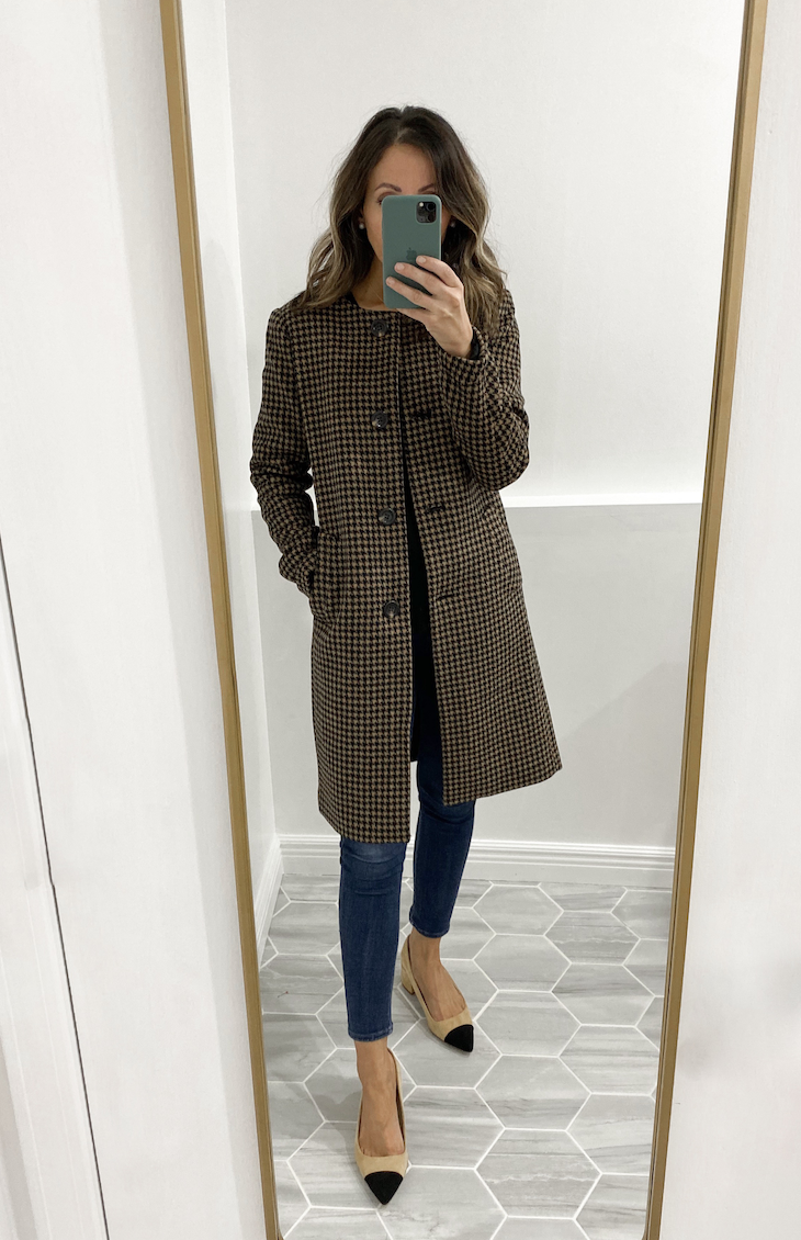 Ann taylor houndstooth sales coat