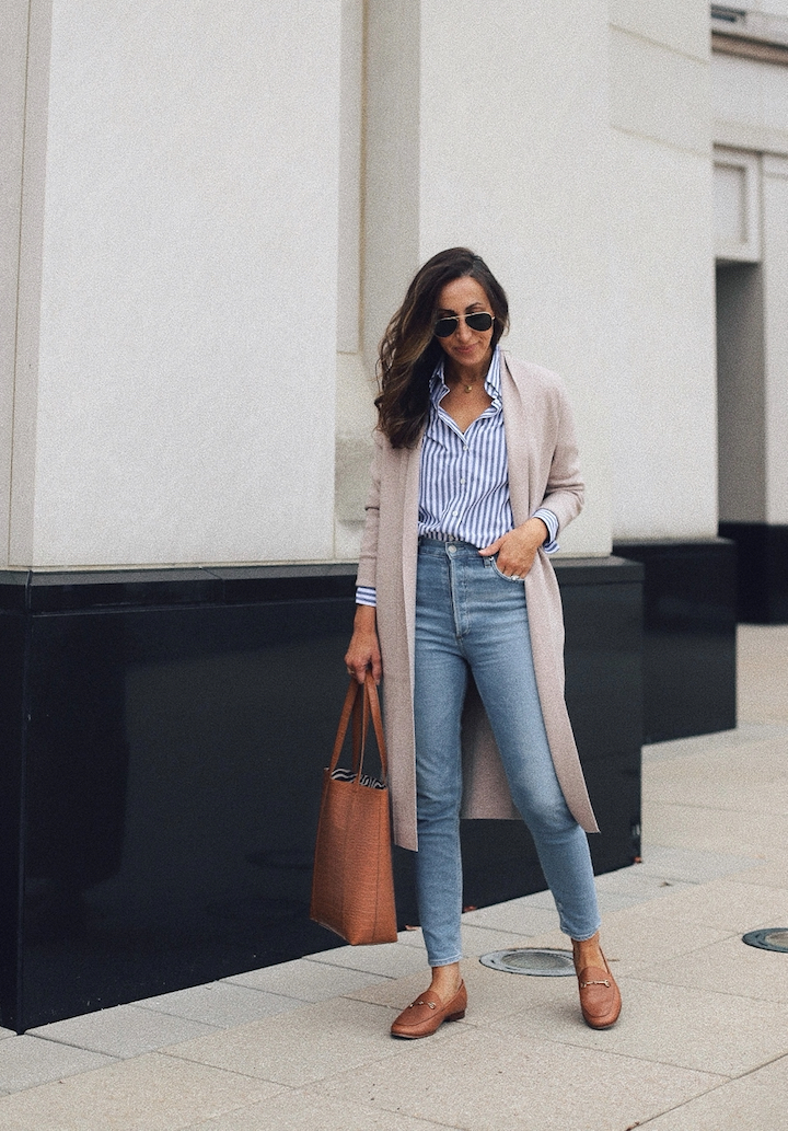 Five Office Outfit Ideas with Black Ankle Pants - Lilly Style