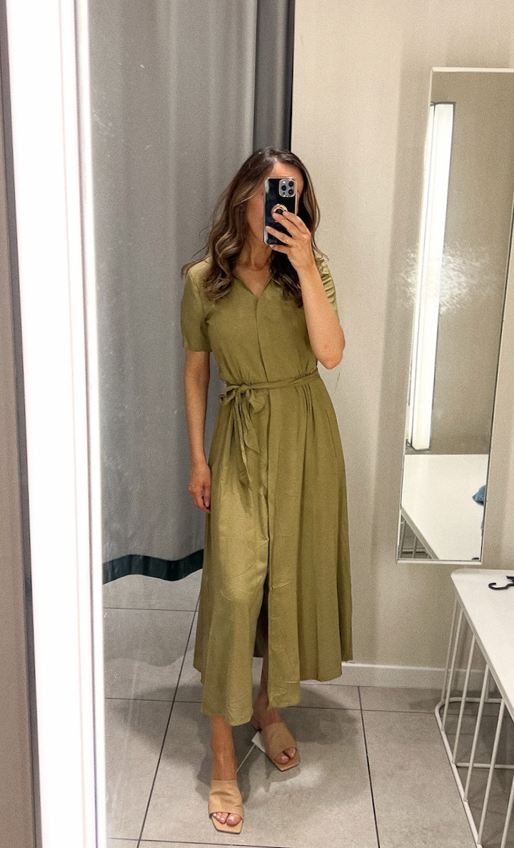 Loft button down dress top