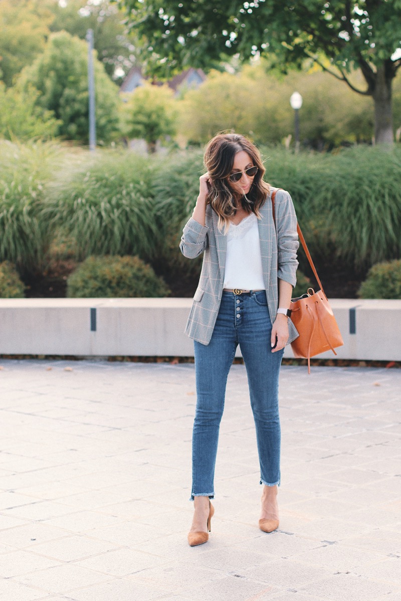 Plaid blazer - Lilly Style